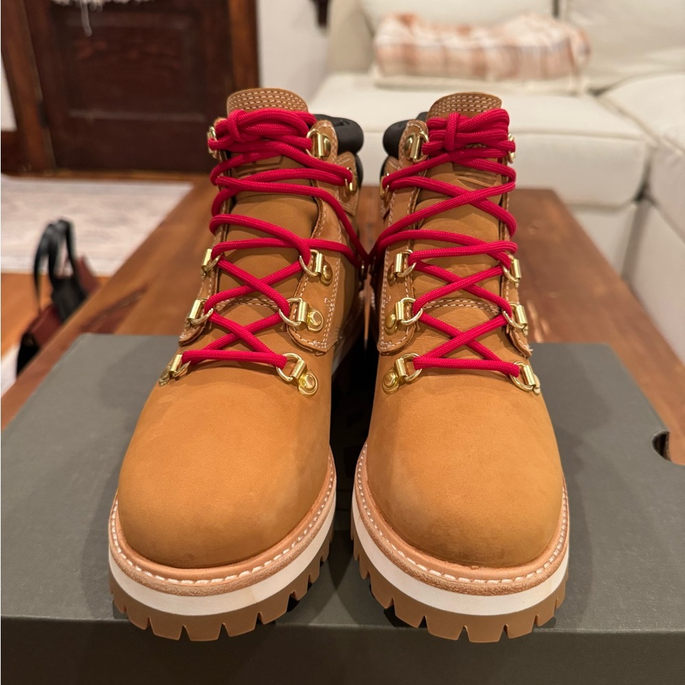 Timberland Heritage Boots with Red Laces